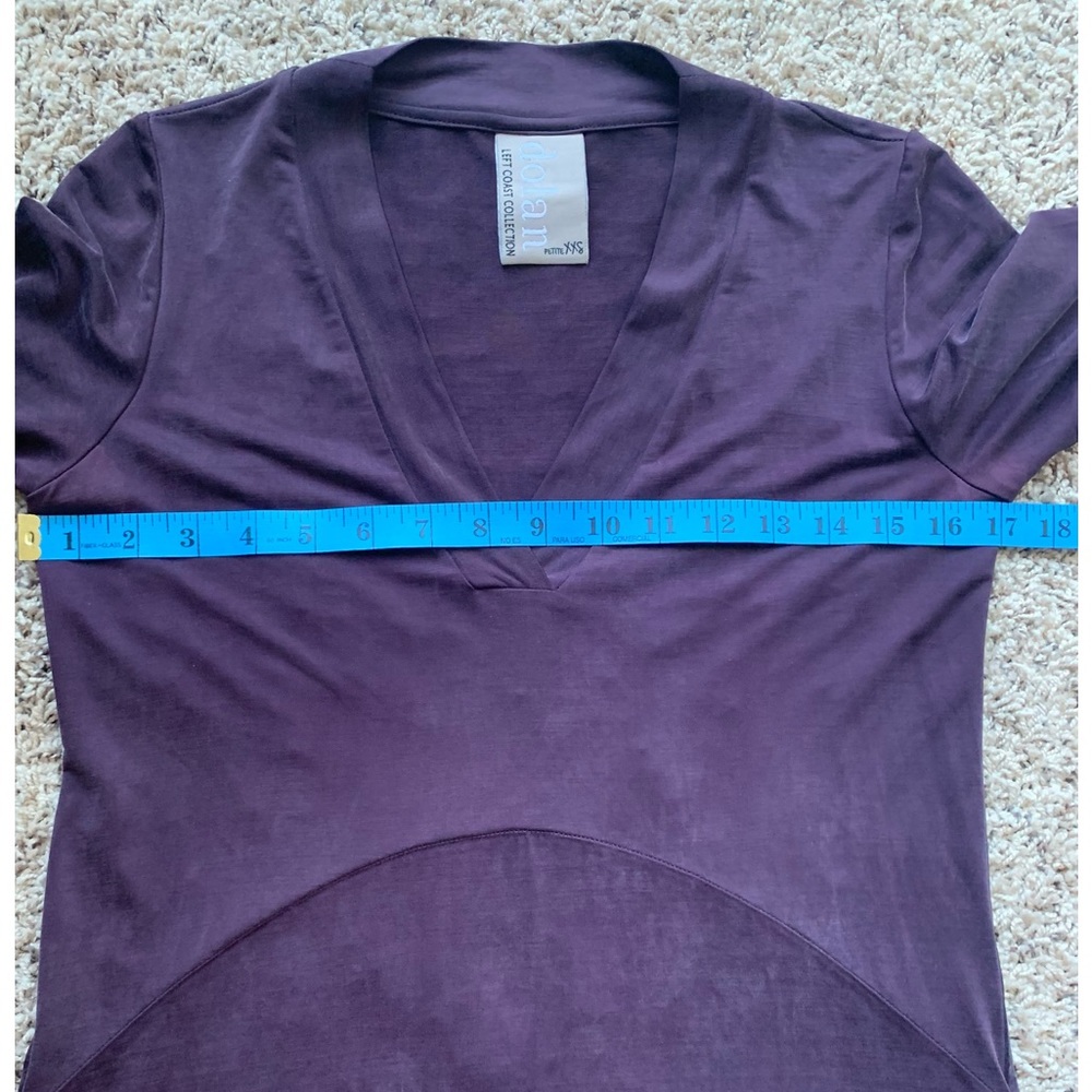 Anthropologie Dolan Left Coast Toute Dress Purple Pockets VNeck  XXSPetite NWOT - Picture 10 of 13